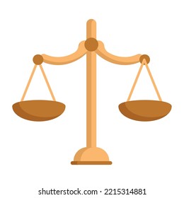 justice golden balance isolated icon