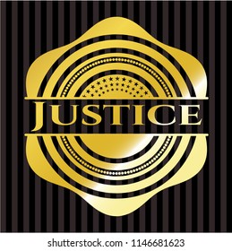 Justice golden emblem or badge