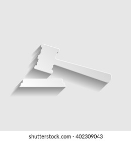 Justice hammer sign.