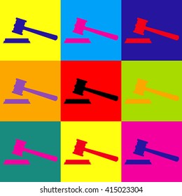 Justice hammer sign