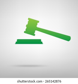 Justice hammer vector icon 