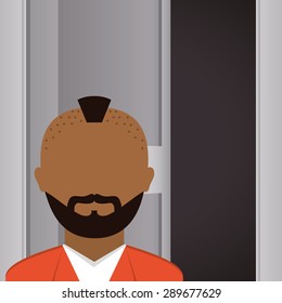 justice icon design over grey background, vector illustration