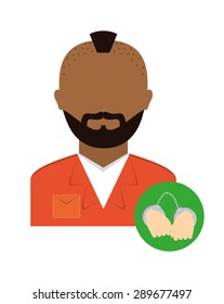 justice icon design over white background, vector illustration