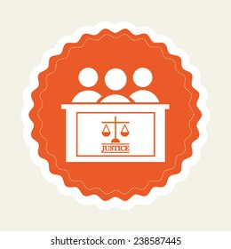 justice icon design, vector illustration eps10 graphic 
