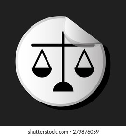 justice icon design, vector illustration eps10 graphic 