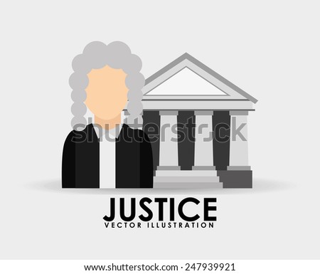 justice icon design, vector illustration eps10 graphic