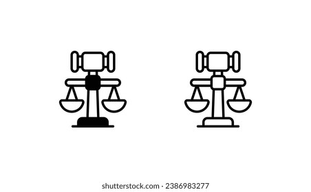 Justice icon design with white background stock illustration