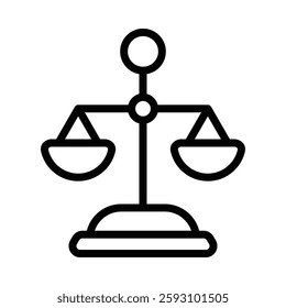 Justice icon illustration in line style. Perfect for website mobile app presentation. Suitable for any user interface and user experience