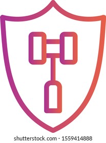 justice icon isolated on background
