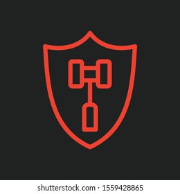 justice icon isolated on background
