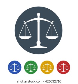 justice icon isolated on white background. vector illustration icon