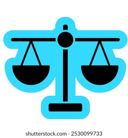 Justice icon, Judgement, measure, equality