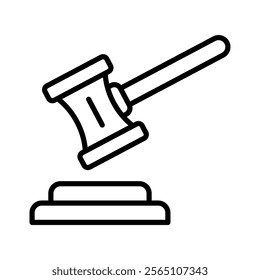 justice icon line vector design with trendy style