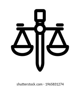 justice icon or logo isolated sign symbol vector illustration - high quality black style vector icons
