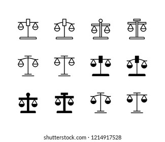 Justice Icon Logo Vector Symbol. Scale Icon