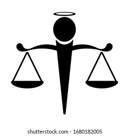 icono de justicia en fondo blanco