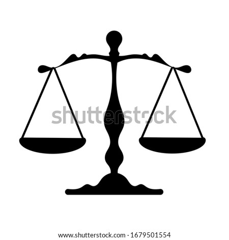 justice icon on white background