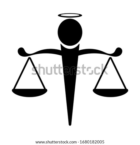 justice icon on white background