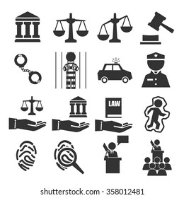 justice icon set