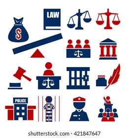 justice icon set