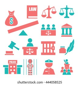 justice icon set