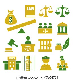 justice icon set
