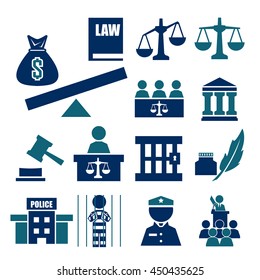 justice icon set
