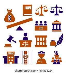 justice icon set
