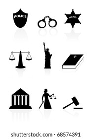 Justice icon set