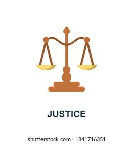 Justice icon. Simple element from core values collection. Creative Justice icon for web design, templates, infographics and more