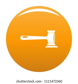 Justice icon. Simple illustration of justice vector icon for any design orange