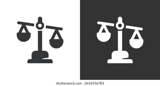 Icono de justicia. Icono de la serie de glifos sólidos