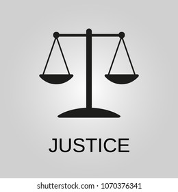 Justice Icon Justice Symbol Flat Design Stock Vector (Royalty Free ...