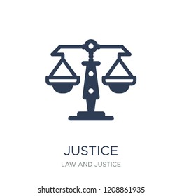 Justice icon. Trendy flat vector Justice icon on white background from law and justice collection, vector illustration can be use for web and mobile, eps10