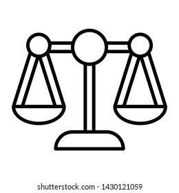 Justice Icon, Vector Illustration, Business Outline