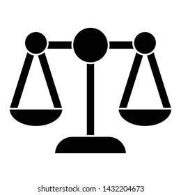 Justice Icon, Vector Illustration, Business Outline