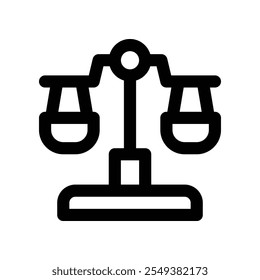 justice icon. vector line icon for your website, mobile, presentation, and logo design.