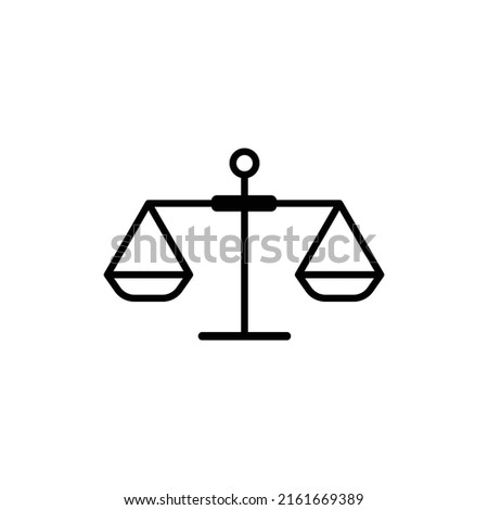 Justice icon vector template isolated on white artboard