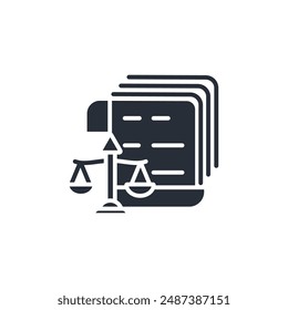 Justice icon. vector.Editable stroke.linear style sign for use web design,logo.Symbol illustration.