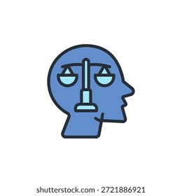 ícone da justiça. vetor.Editável símbolo de estilo traço.linear para usar web design,ilustração logo.Symbol.