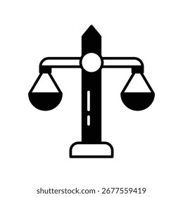 Icono de justicia con fondo blanco Vector Ilustración de stock