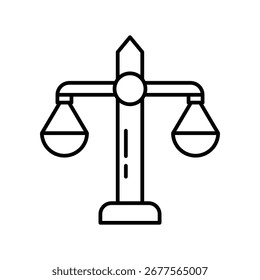 Icono de justicia con fondo blanco Vector Ilustración de stock