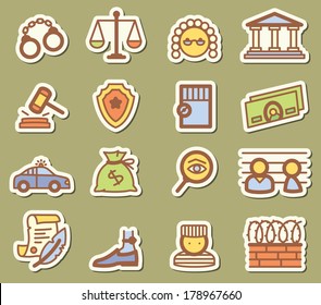 Justice icons set