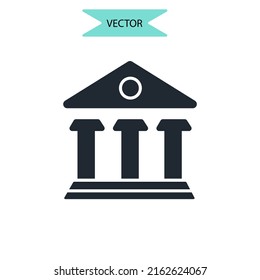 Justice icons  symbol vector elements for infographic web