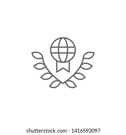 Justice international law outline icon. Elements of Law illustration line icon. Signs, symbols and vectors can be used for web, logo, mobile app, UI, UX