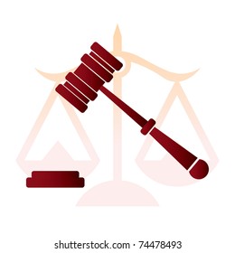 justice, judge hammer, law - illustration
