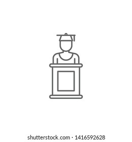 Justice judge outline icon. Elements of Law illustration line icon. Signs, symbols and vectors can be used for web, logo, mobile app, UI, UX