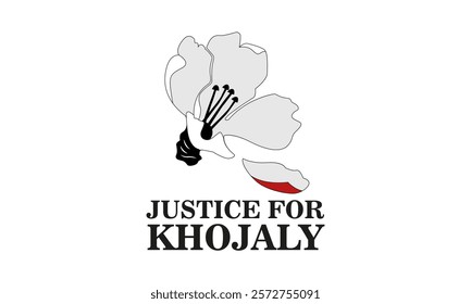 Justice For Khojaly vector design. Azerbaijan Khojaly tragedy