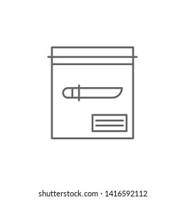 Justice knife outline icon. Elements of Law illustration line icon. Signs, symbols and vectors can be used for web, logo, mobile app, UI, UX