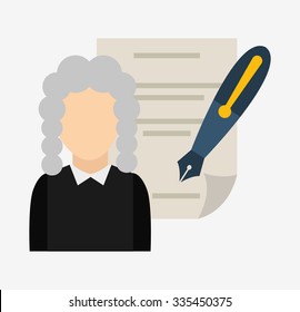 justice and law design, vector illustration eps10 graphic 